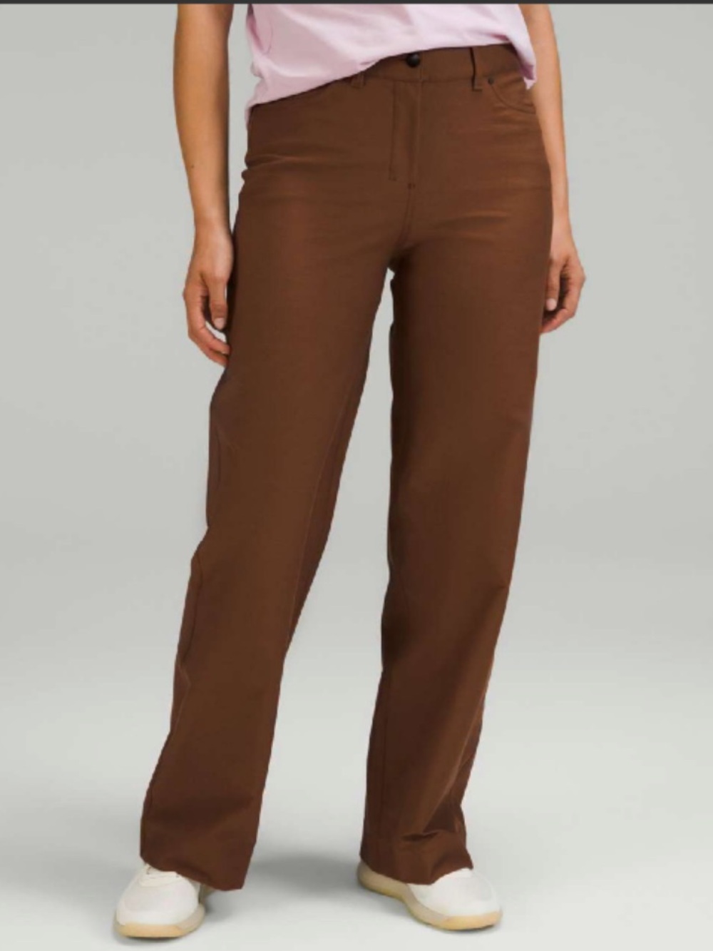 Lululemon City Sleek 5 Pocket Wide-Leg High-Rise Pant Light Utilitech Brown